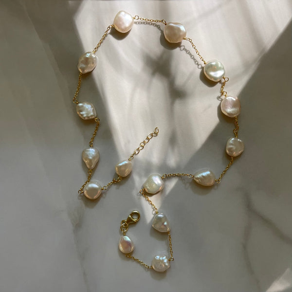 Large Baroque pearl necklace - The Jungle Emporium
