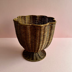 Scallop Rattan basket ~ various - The Jungle Emporium