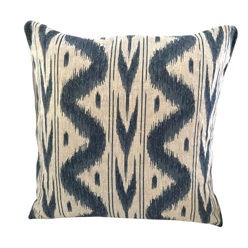 Batavia Ikat linen cushion cover ~ various colours - The Jungle Emporium