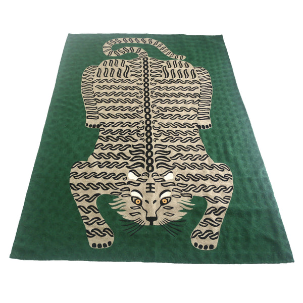 Bengal Tiger Carpet ~ Emerald Green - The Jungle Emporium