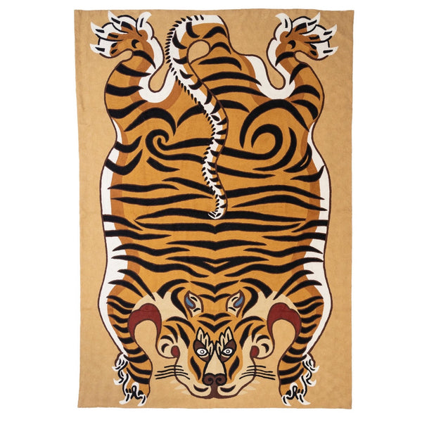 Tibetan Tiger Carpet ~ Golden Beige - The Jungle Emporium