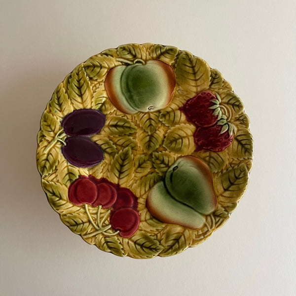 Vintage French Sarreguemines pottery dish