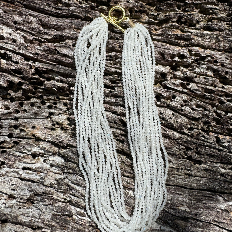 Jackie Rope Necklace with detachable Baroque Pearl ~ various Stones