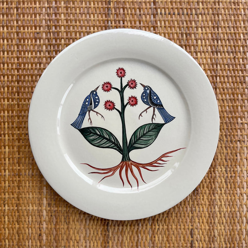 Botanical Bird Plate ~ various sizes - The Jungle Emporium