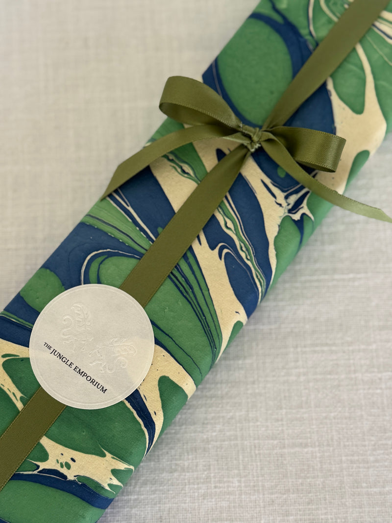 Tapered Leaf Garland Candles ~ set of two