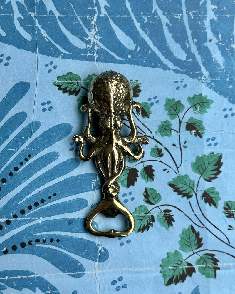 Octopus Brass Bottle Opener