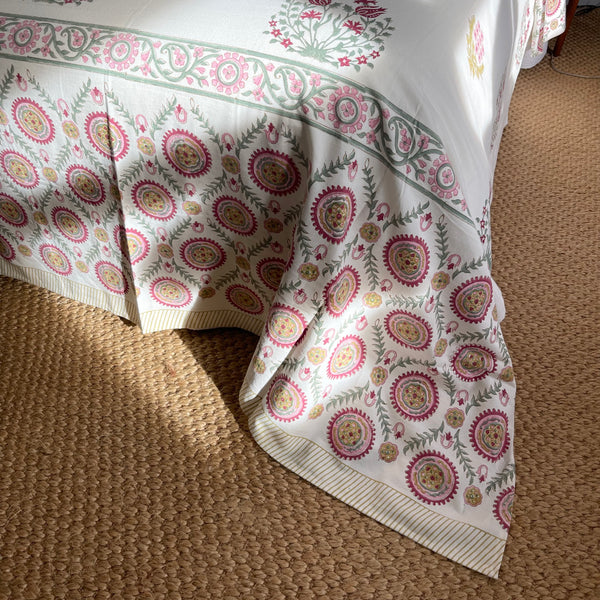 Block printed Mughal Bedcover Set