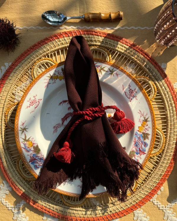 Handmade Cotton Napkin Rope with Tassel