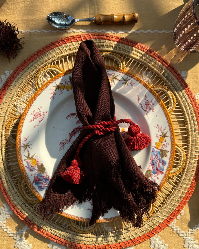 Handmade Cotton Napkin Rope with Tassel