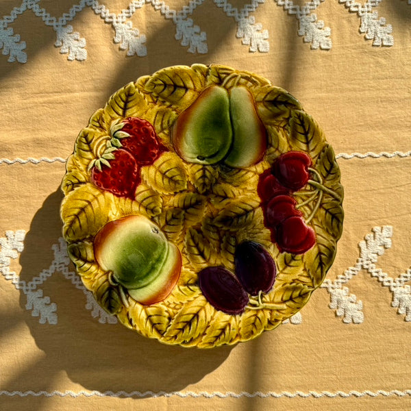 Vintage French Sarreguemines pottery dish