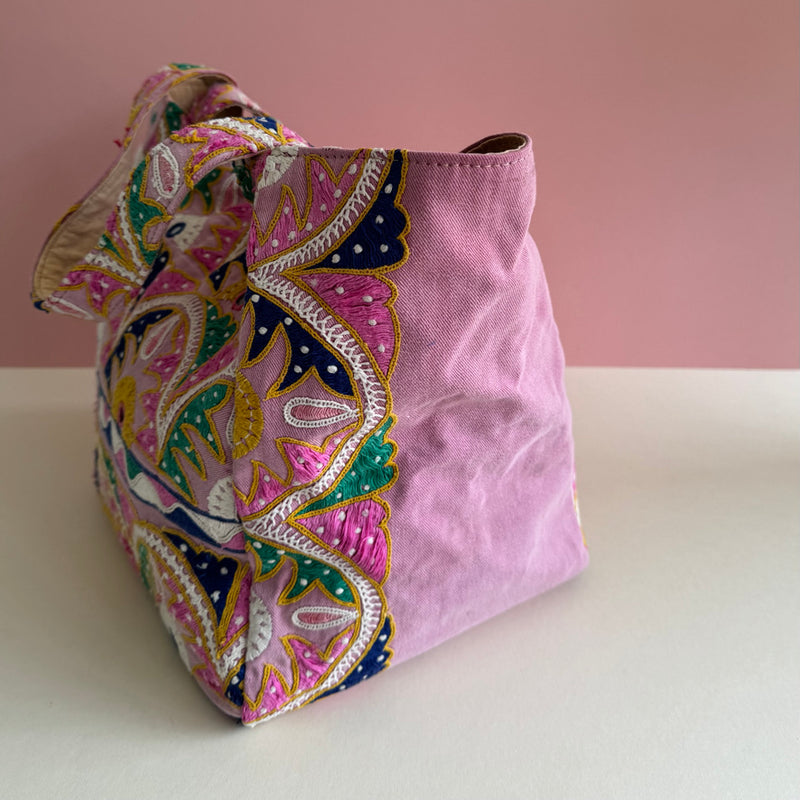 Unique tote bag made out of vintage Indian fabric ~ various designs