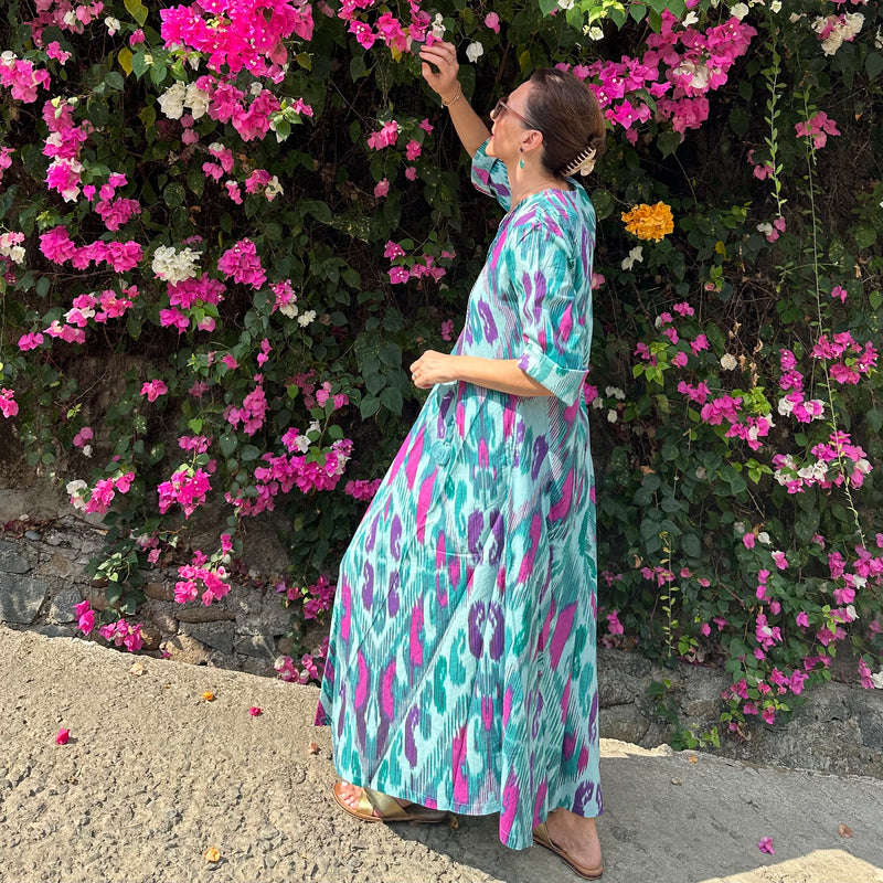 The Anthea Ikat Kaftan ~ various colours