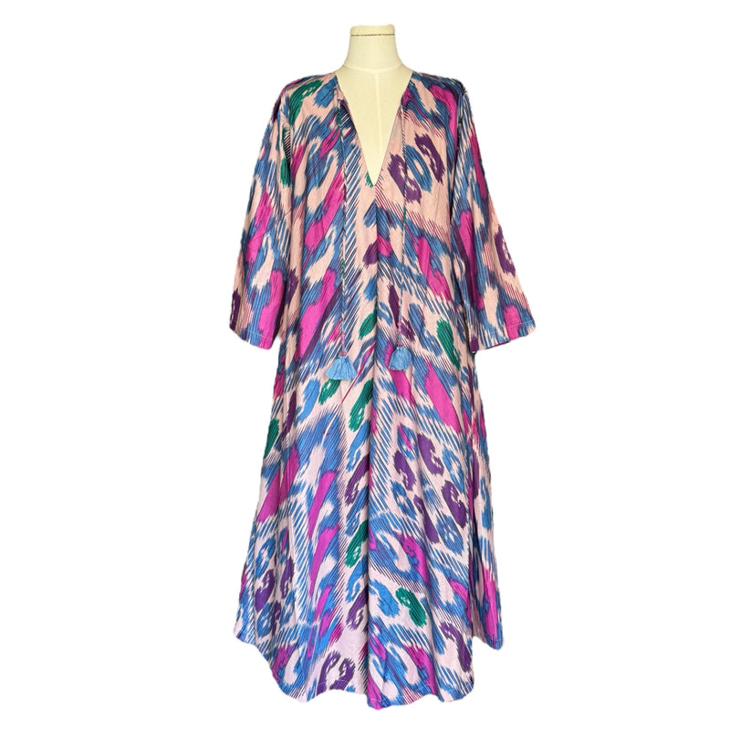 The Anthea Ikat Kaftan ~ various colours - The Jungle Emporium