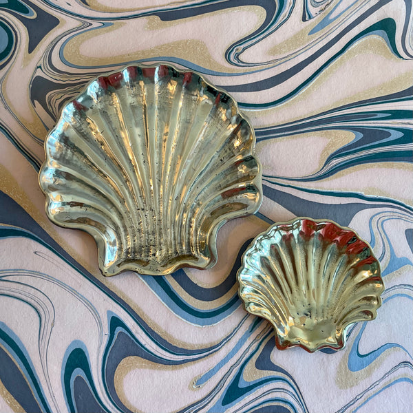 Brass Scallop Shell Trinket Dish - The Jungle Emporium