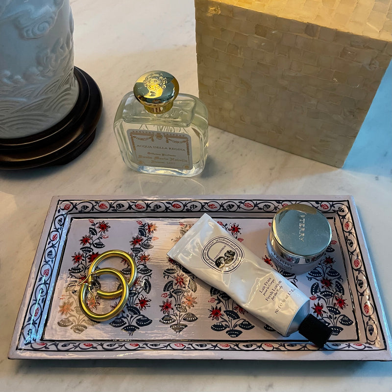 Mughal Kashmiri Tray Tidy & Pen Pot - The Jungle Emporium