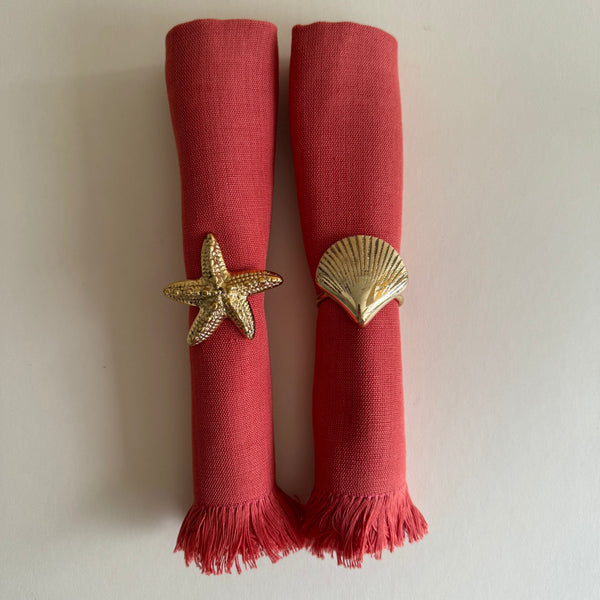 Set of two Brass Napkin Rings ~ various designs