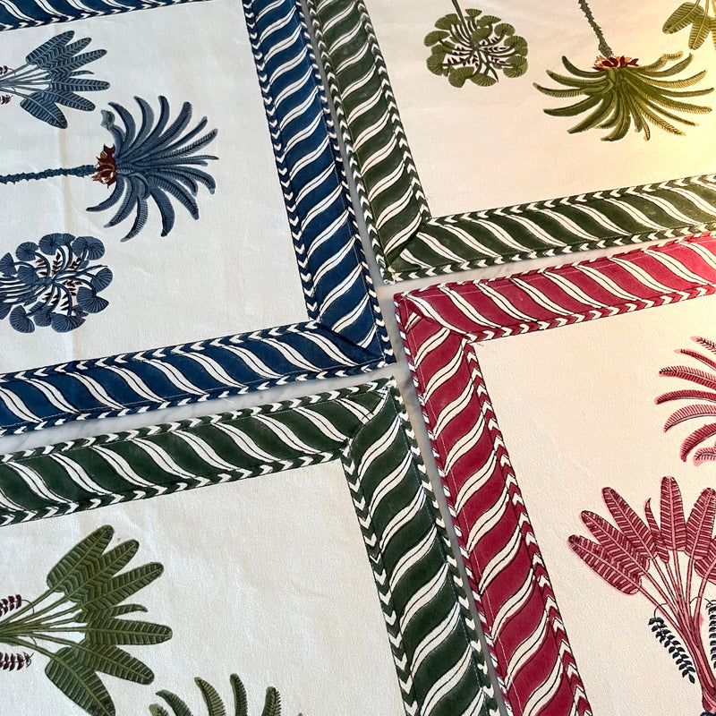 The Palm Block-Print Placemat Set of four