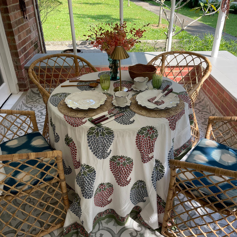 Paisley Mughal Block-Print Tablecloth