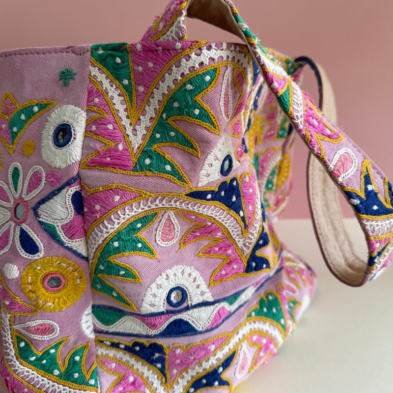 Unique tote bag made out of vintage Indian fabric ~ various designs