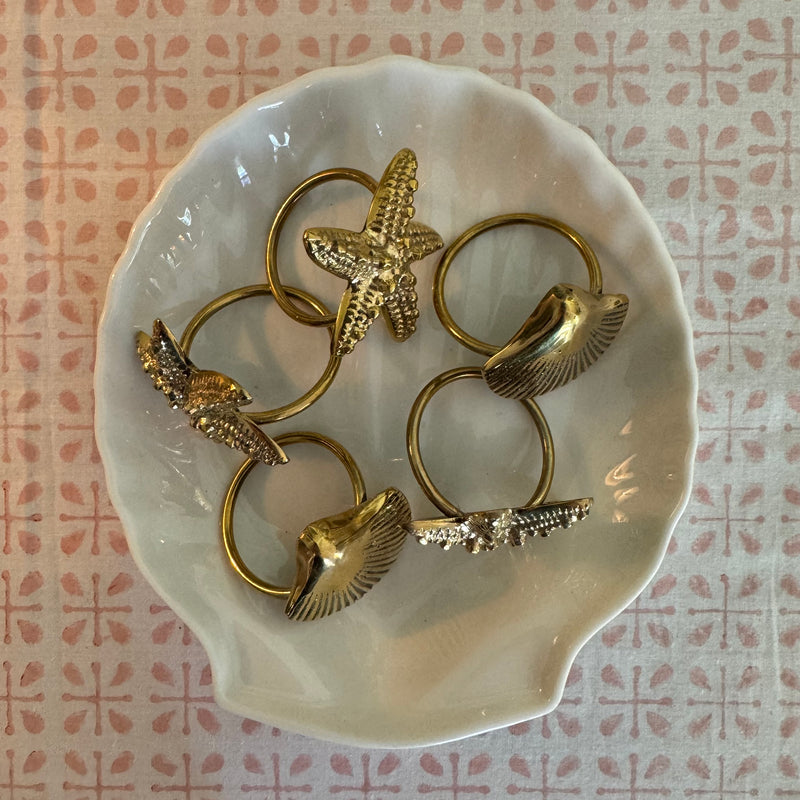 Set of two Brass Napkin Rings ~ various designs