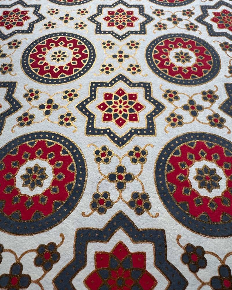 Block-printed Christmas Wrapping Paper ~ Set of 3 sheets