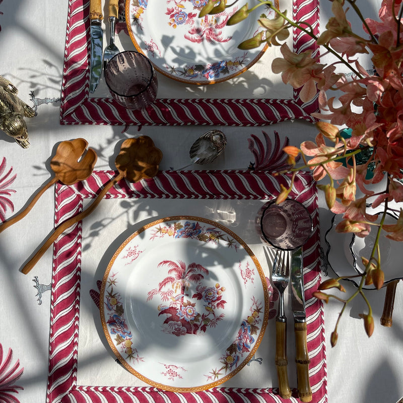 The Palm Block-Print Tablecloth