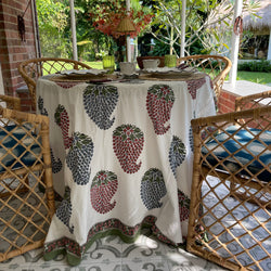 Paisley Mughal Block-Print Tablecloth
