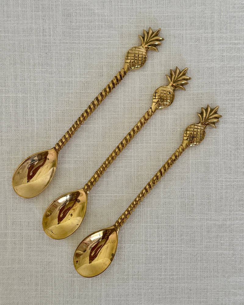 Brass Pineappple Cocktail Spoon