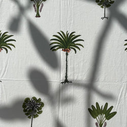 The Palm Block-Print Tablecloth - The Jungle Emporium