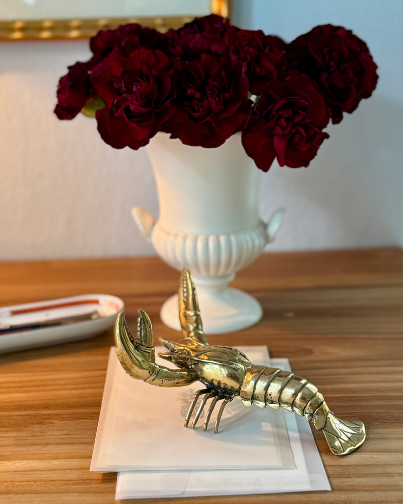 Gaston the brass lobster sculpture