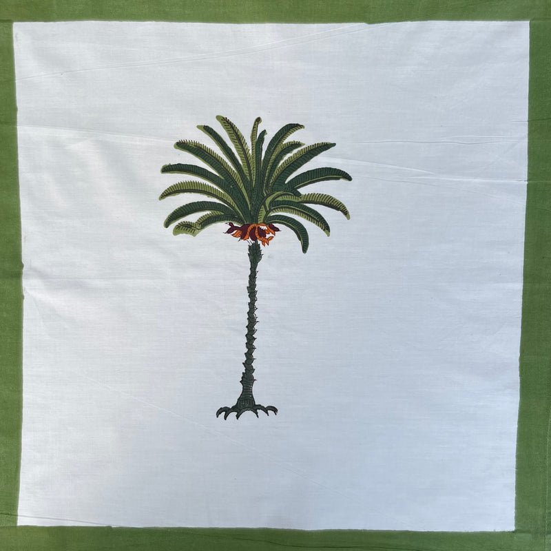 The Palm Block-Print Napkin Set - The Jungle Emporium