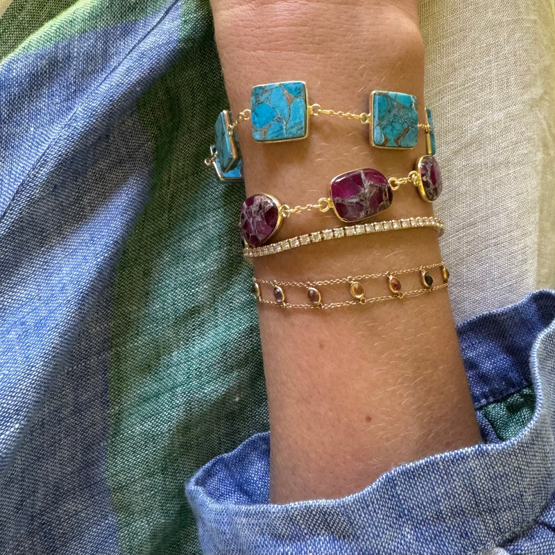 Mojave Turquoise bracelets ~ Various colours - The Jungle Emporium