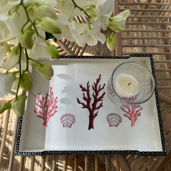 Handpainted Kashmiri Tray designed by Felicity Buchanan - The Jungle Emporium