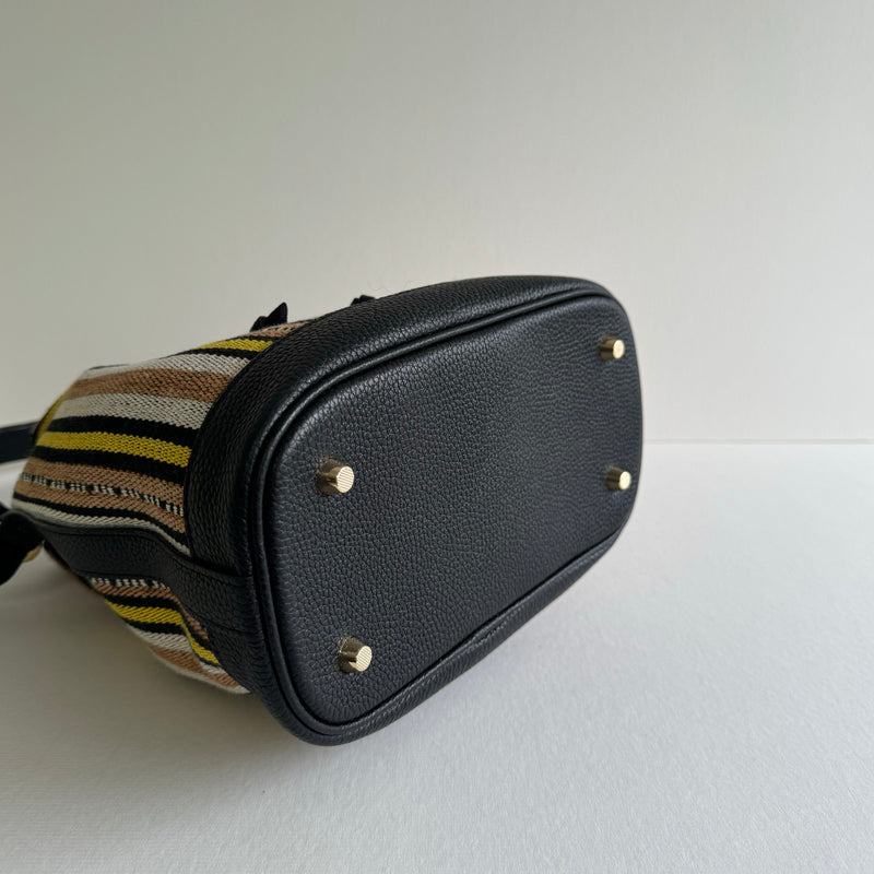 The Flores Bucket Bag ~ Black Yellow Ikat