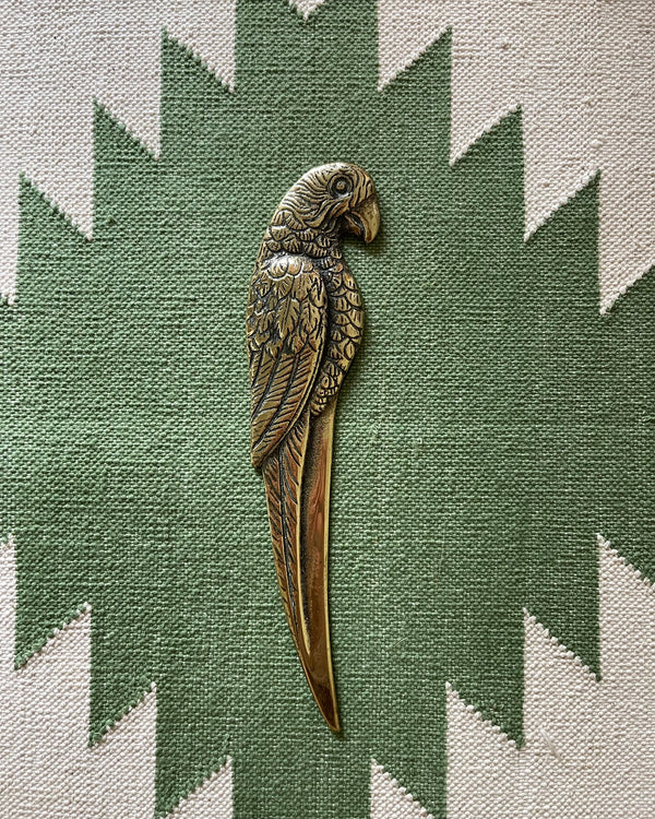 Vintage Mid Century Brass Parrot Letter Opener