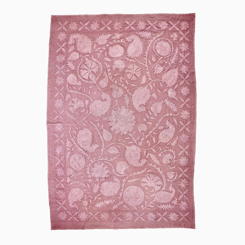 Marbled Cotton Suzani ~ dusky pink