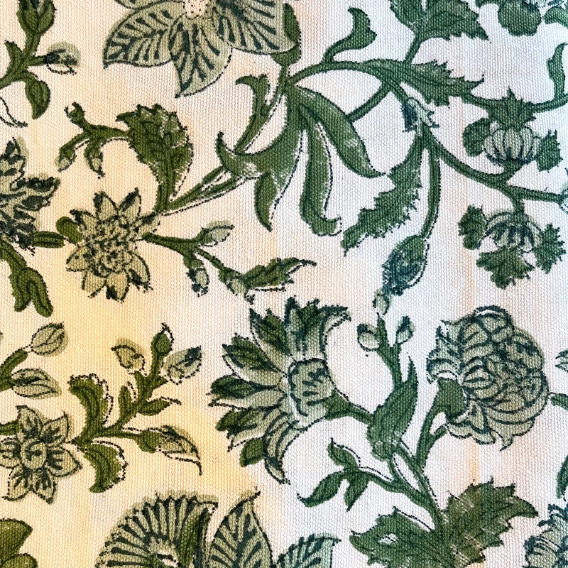 Belantara Block-printed Cotton Canvas Tablecloth ~ various colours