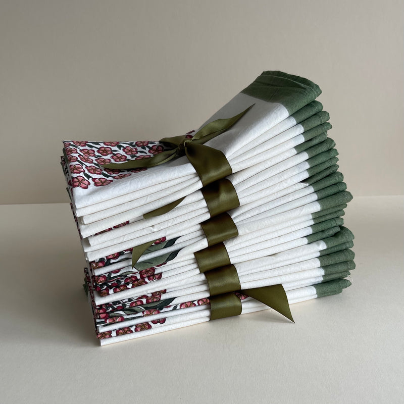 Paisley Block-Print Napkin Set - The Jungle Emporium