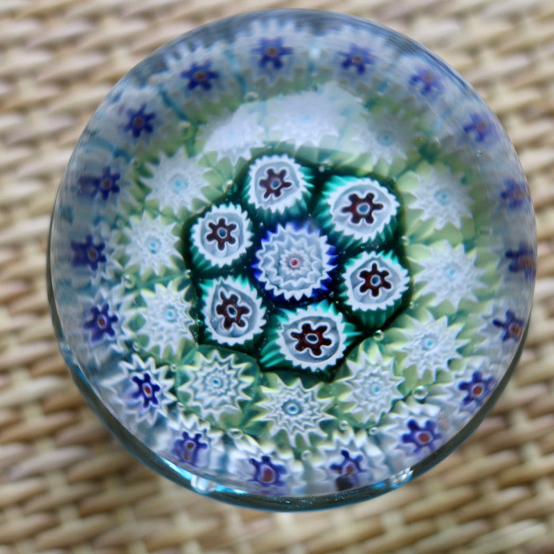 Vintage Fratelli Toso Murano Millefiori Paperweight