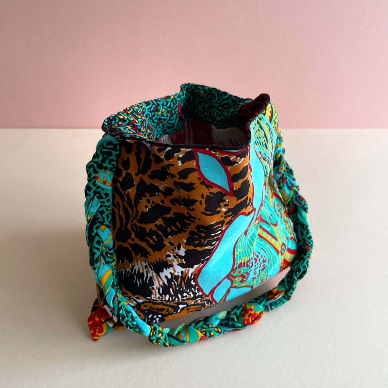 The Confetti Le Saque Small ~ Vintage Christian Dior ‘Jungle’ Silk Scarf - The Jungle Emporium