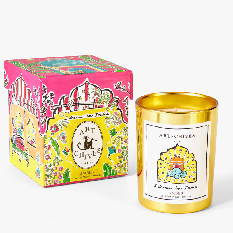 Art Chives Amber Candle ~ Oud, Patchouli, Tobacco