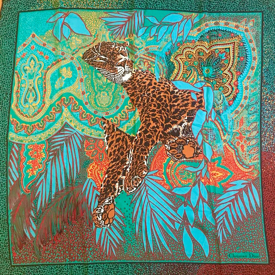 The Confetti Le Saque Small ~ Vintage Christian Dior 'Jungle' Silk