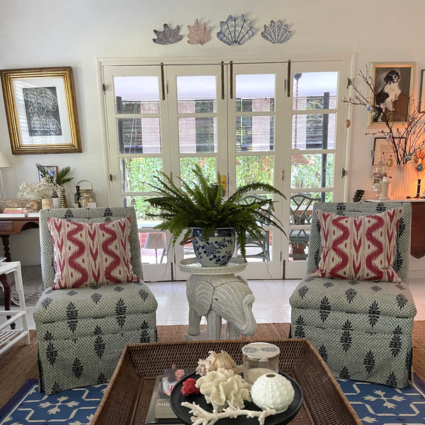 Batavia Ikat linen cushion cover ~ various colours