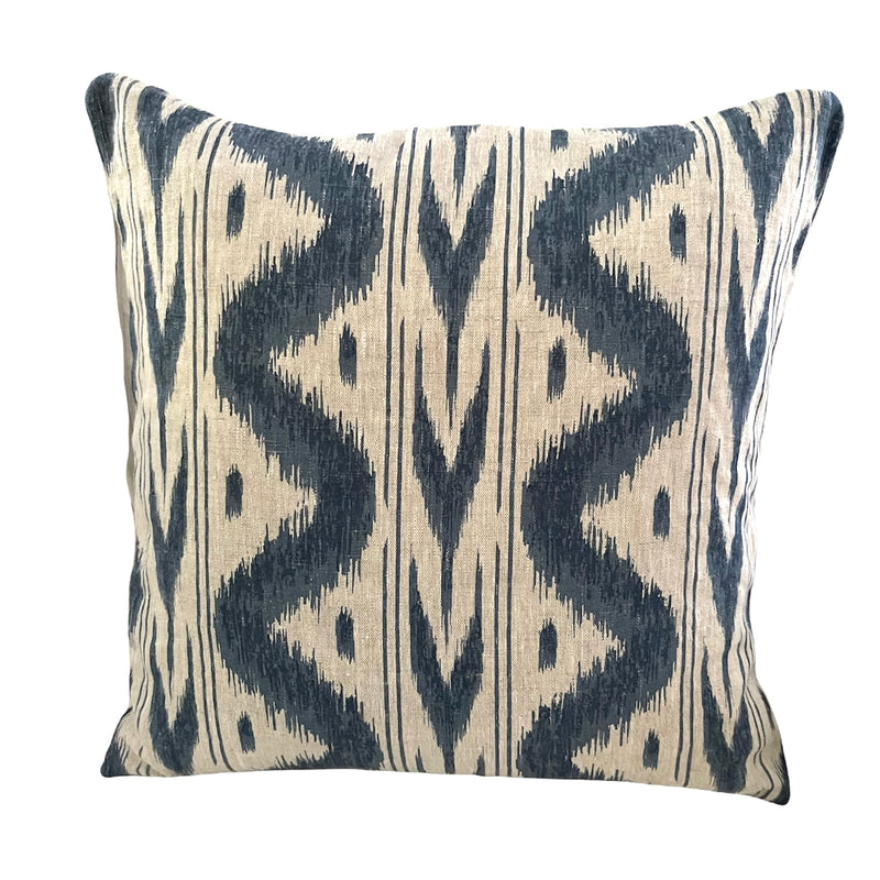 Batavia Ikat linen cushion cover ~ various colours