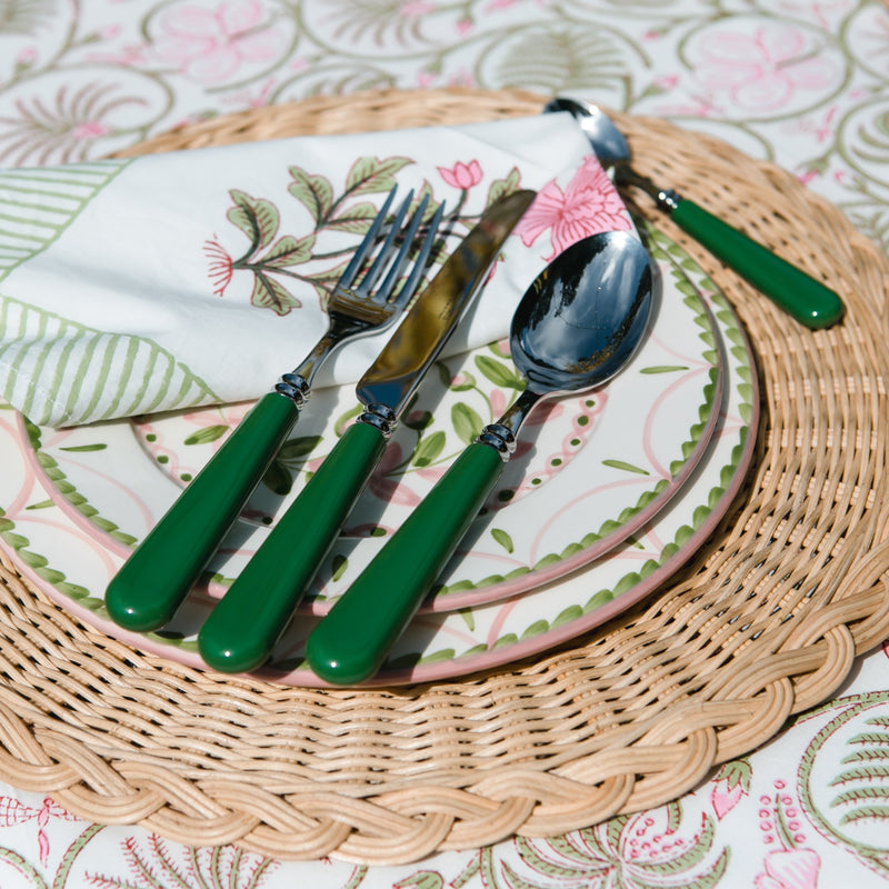 Helios 4 piece cutlery set ~ Olive - The Jungle Emporium