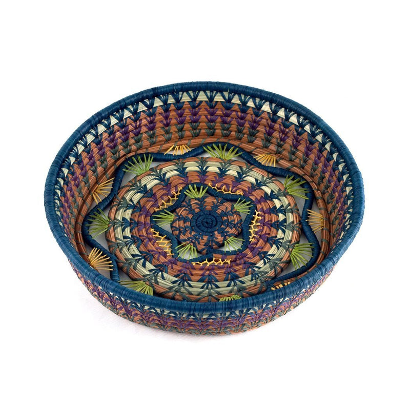 The Almika basket is handcrafted by artisans in the Guatemalan Highlands using ancient techniques.
