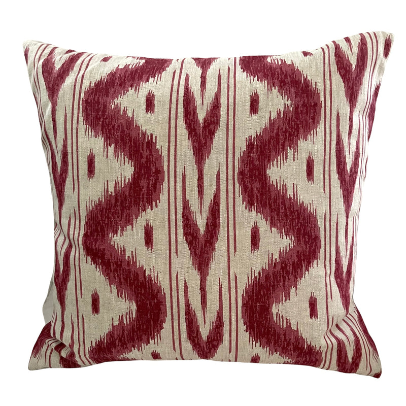 Batavia Ikat linen cushion cover ~ various colours