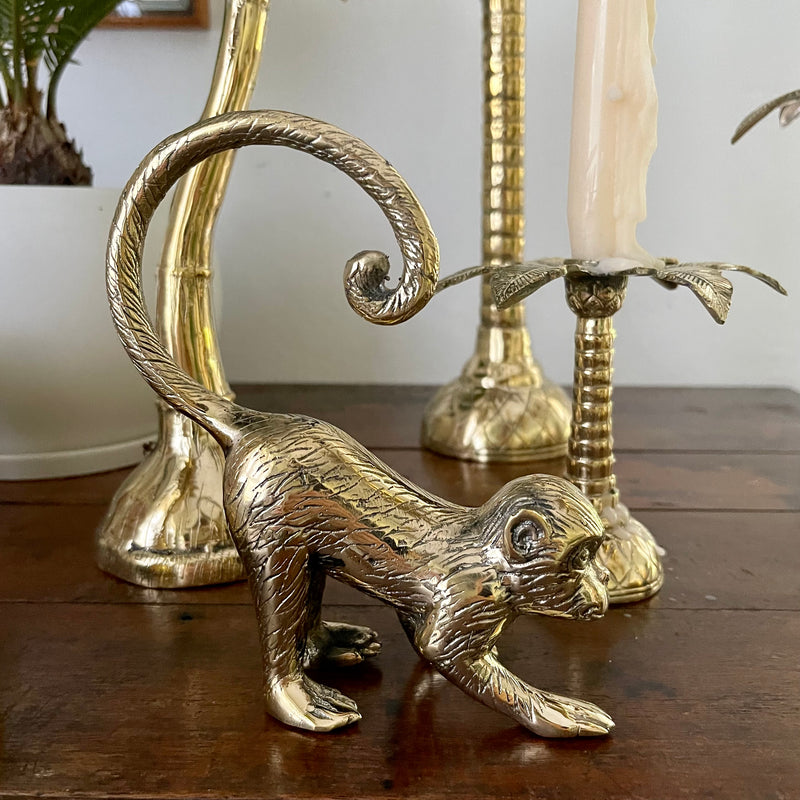 Beppo the brass monkey sculpture - The Jungle Emporium