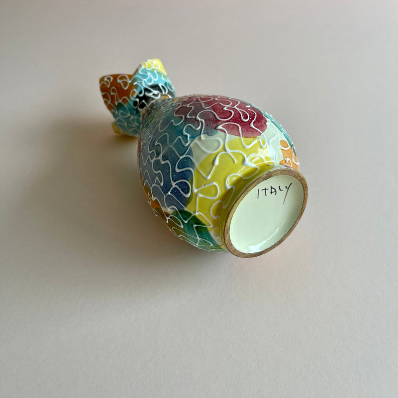 Mid-Century speckled Ceramic Vase from Italy