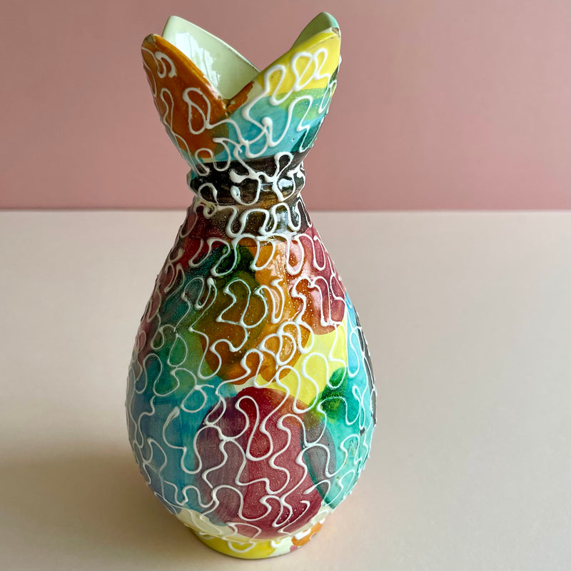 Mid-Century speckled Ceramic Vase from Italy